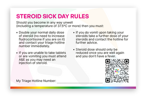 Immunotherapy Steroid Alert Card