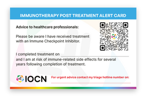Immunotherapy Post Treatment Alert Card