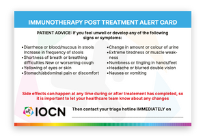 Immunotherapy Post Treatment Alert Card
