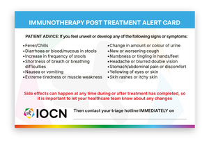 Immunotherapy Post Treatment Alert Card