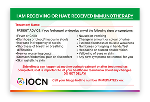 Receiving or Have Received Immunotherapy Card