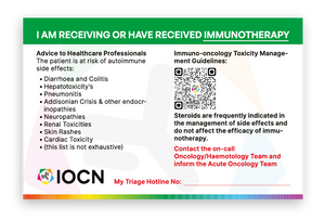 Receiving or Have Received Immunotherapy Card