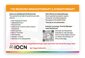 Received Immunotherapy & Chemotherapy Card