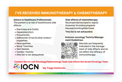 Received Immunotherapy & Chemotherapy Card