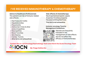 Received Immunotherapy & Chemotherapy Card